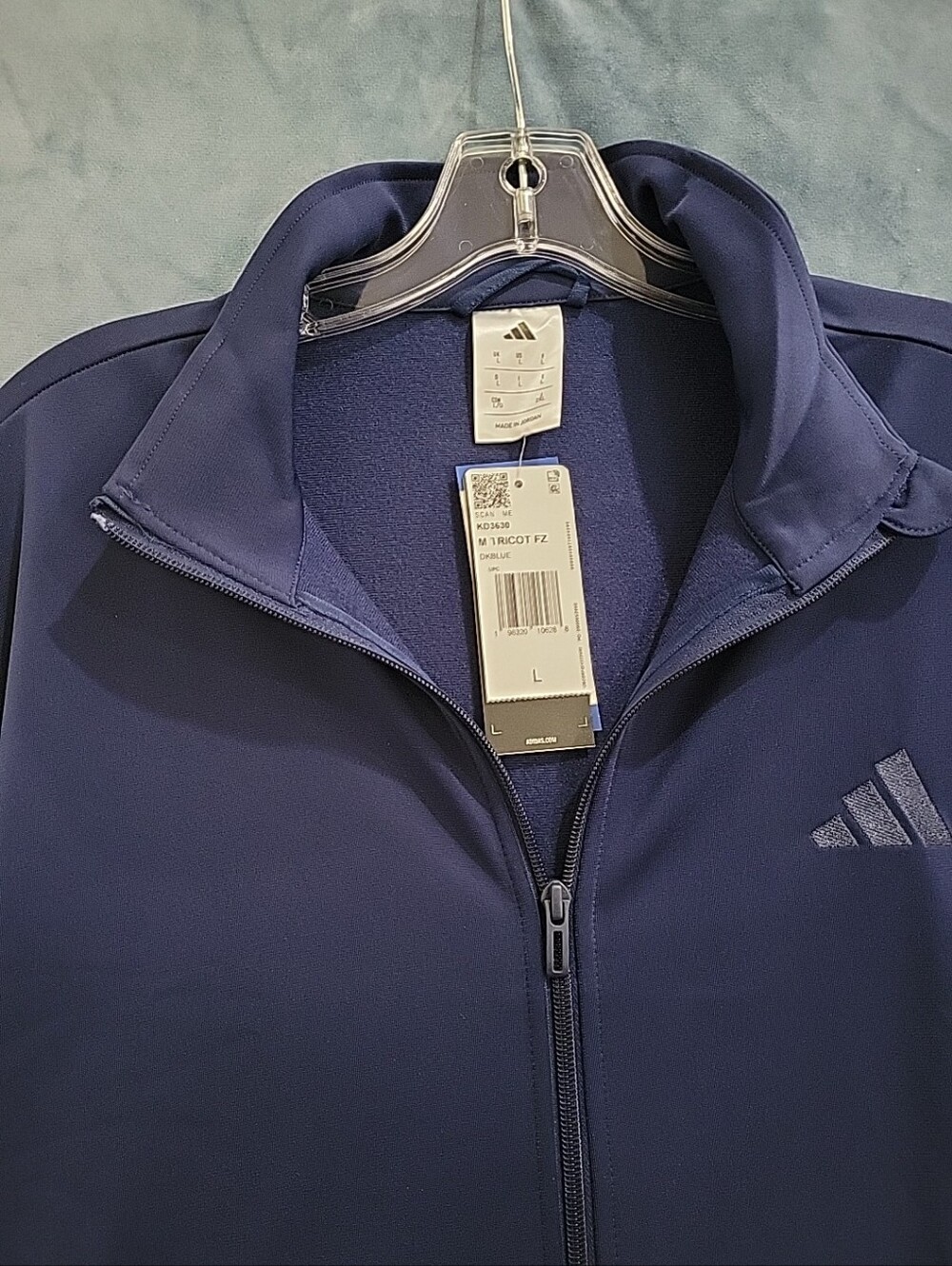 Adidas Tricot Track Jacket Men's Large Dark Navy Blue Full Zip NWT New Dad